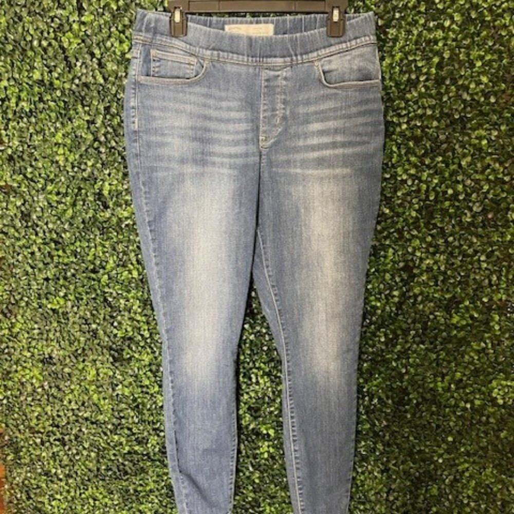 JCL Pull-On Stretch Medium BLue Bootcut Jeans - Sz 12- Inseam 30.5"